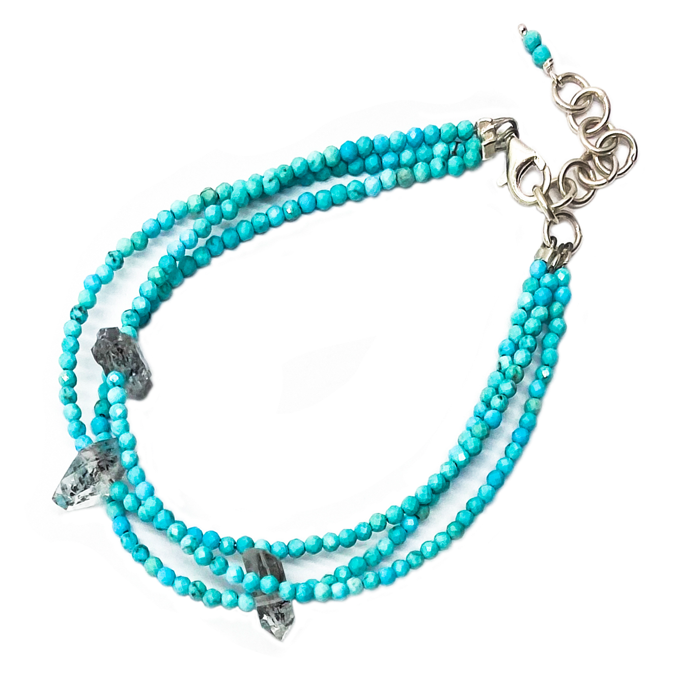 Enhance Intuition Triple Layers Silver Bracelet