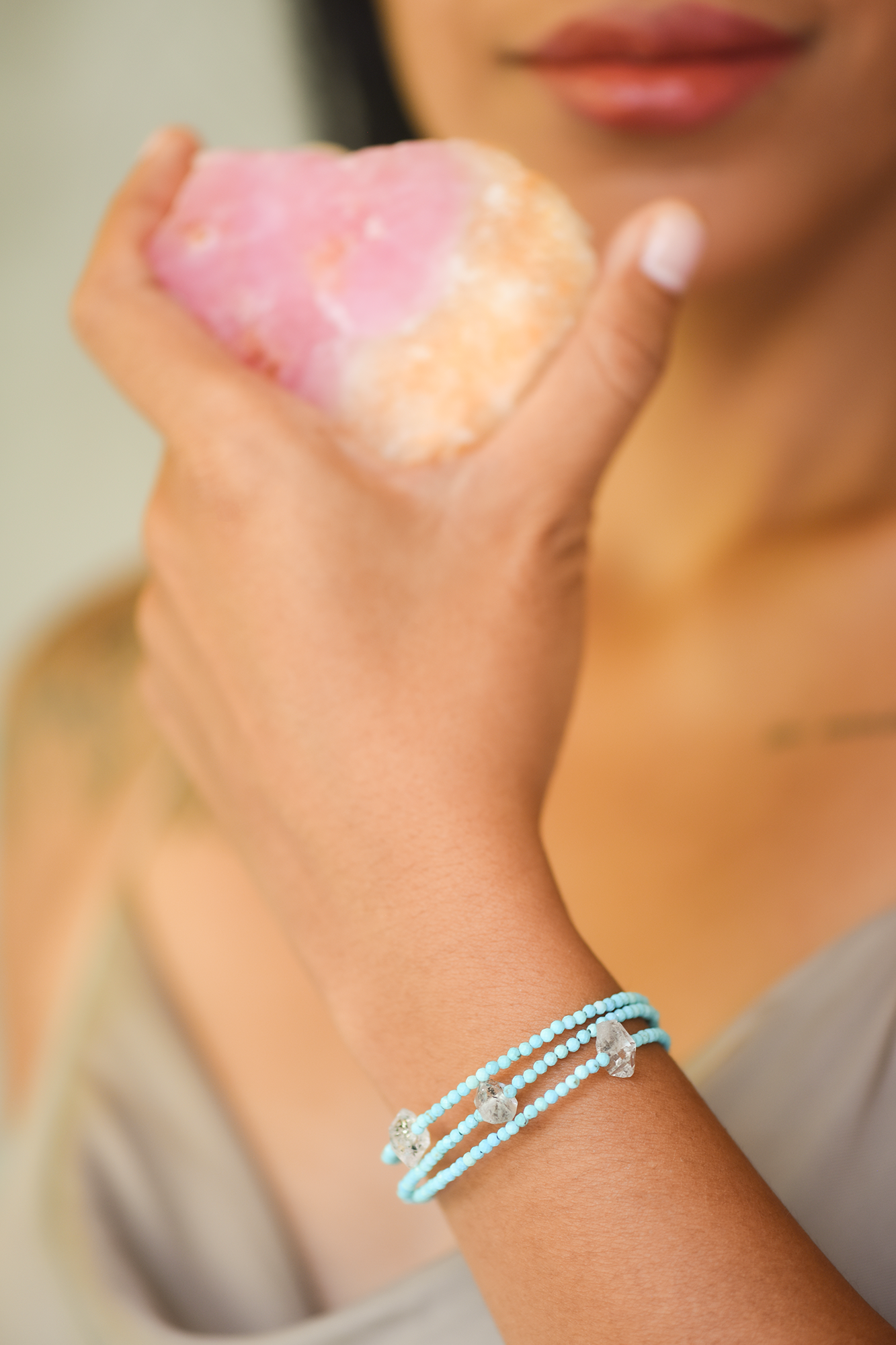 Enhance Intuition Triple Layers Silver Bracelet