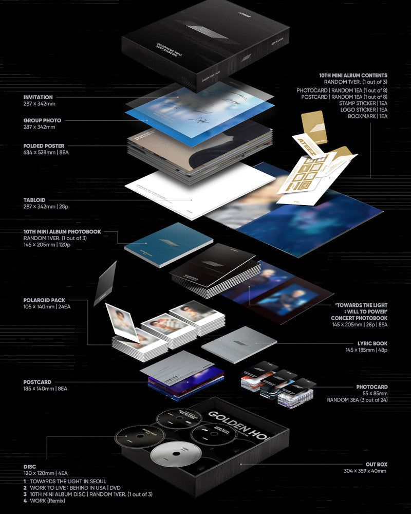 ATEEZ - 10TH MINI ALBUM [GOLDEN HOUR : Part.1] (WORK TO LIVE Ver.)