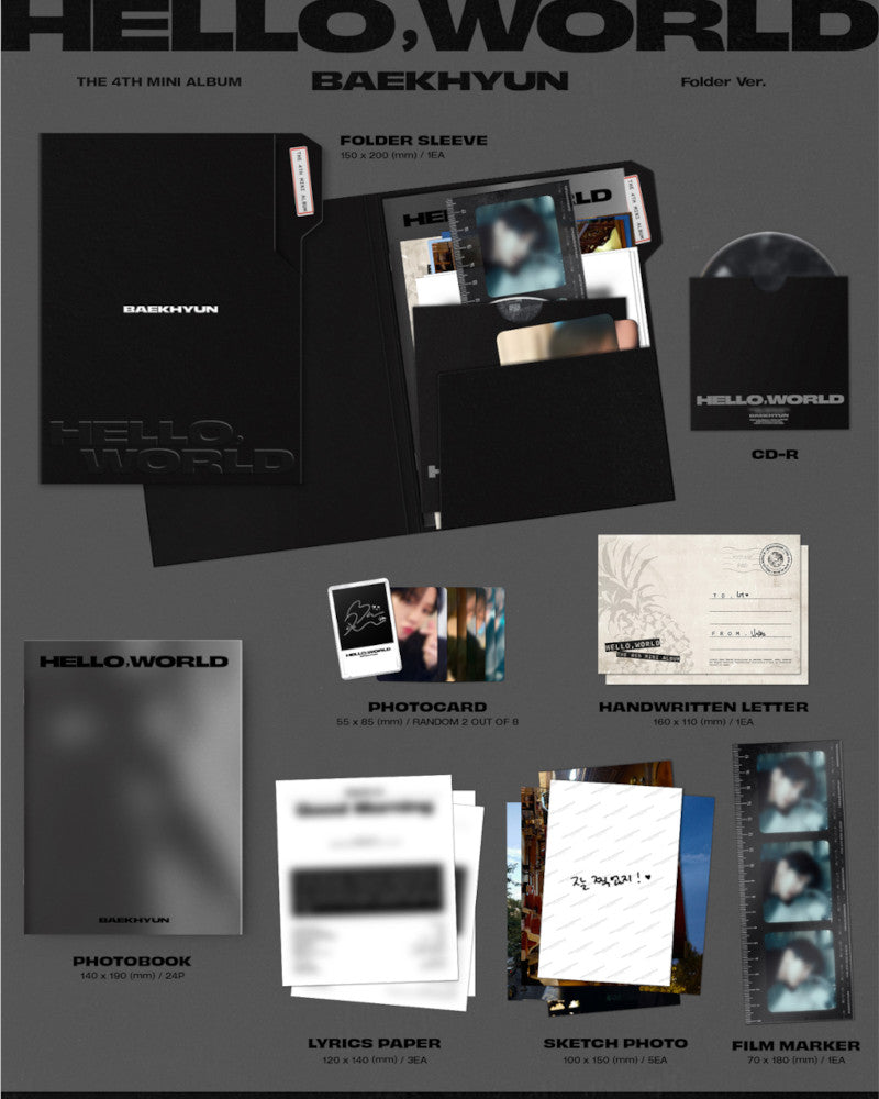 BAEKHYUN (EXO) - 4TH MINI ALBUM [Hello. World] (Folder Ver.)