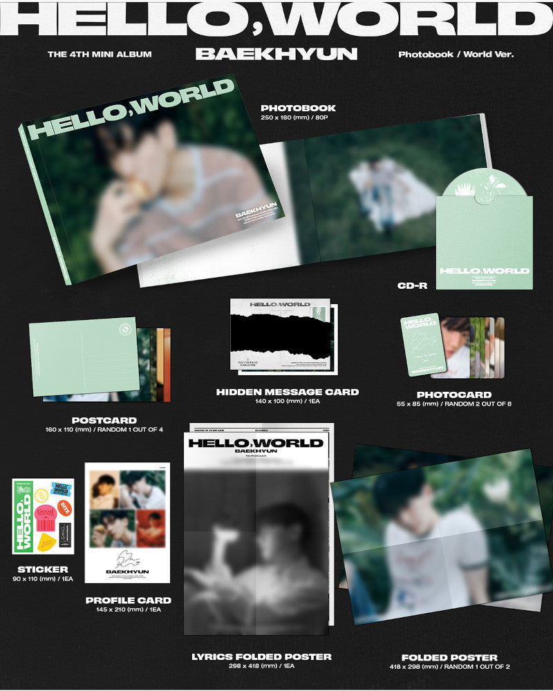 BAEKHYUN (EXO) - 4TH MINI ALBUM [Hello. World] (Photobook Ver.) (2 Versions)