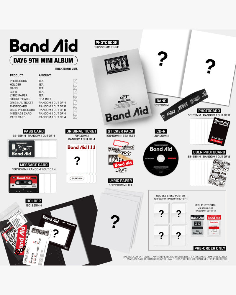 DAY6 - 9TH MINI ALBUM [Band Aid] (2 Versions)