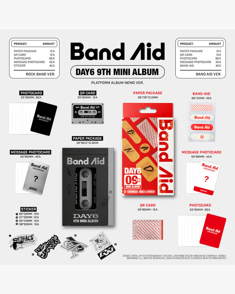 DAY6 - 9TH MINI ALBUM [Band Aid] (Platform Ver.) (2 Versions)