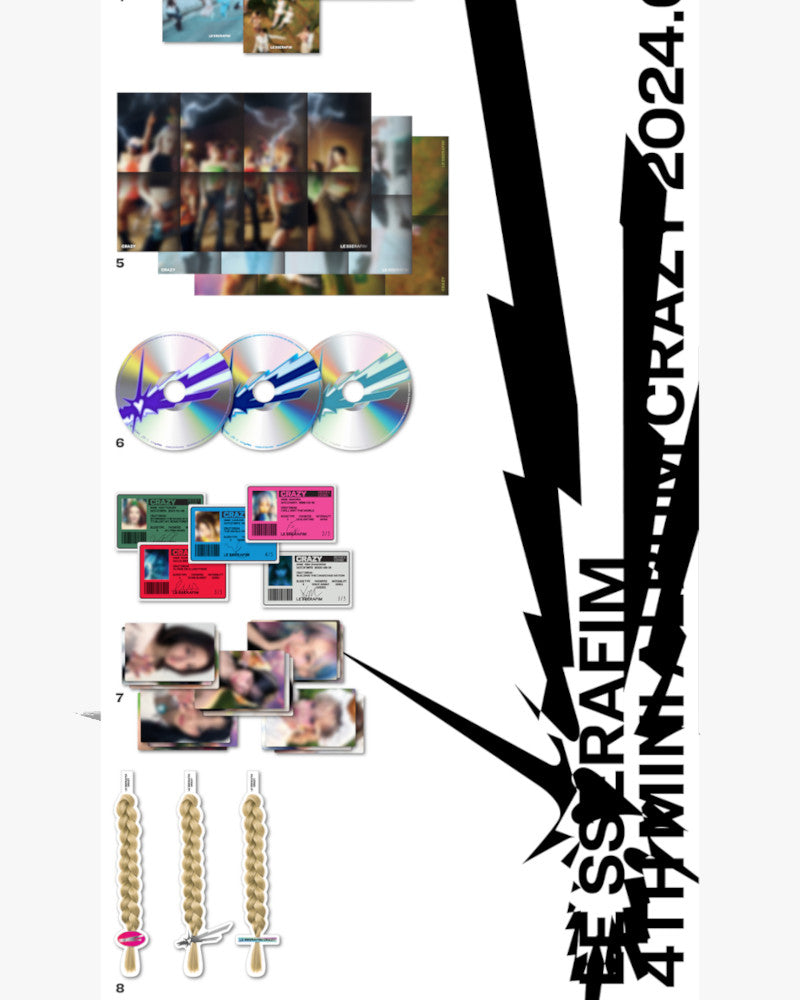 LE SSERAFIM - 4TH MINI ALBUM [CRAZY] (3 Versions)