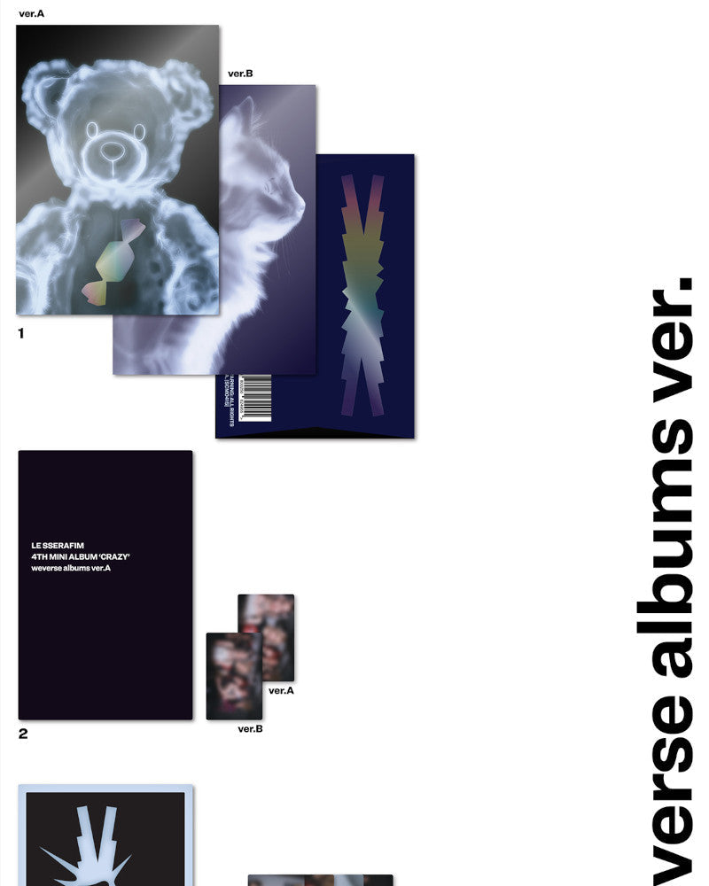 LE SSERAFIM - 4TH MINI ALBUM [CRAZY] (Weverse Ver.) (Random Ver.)