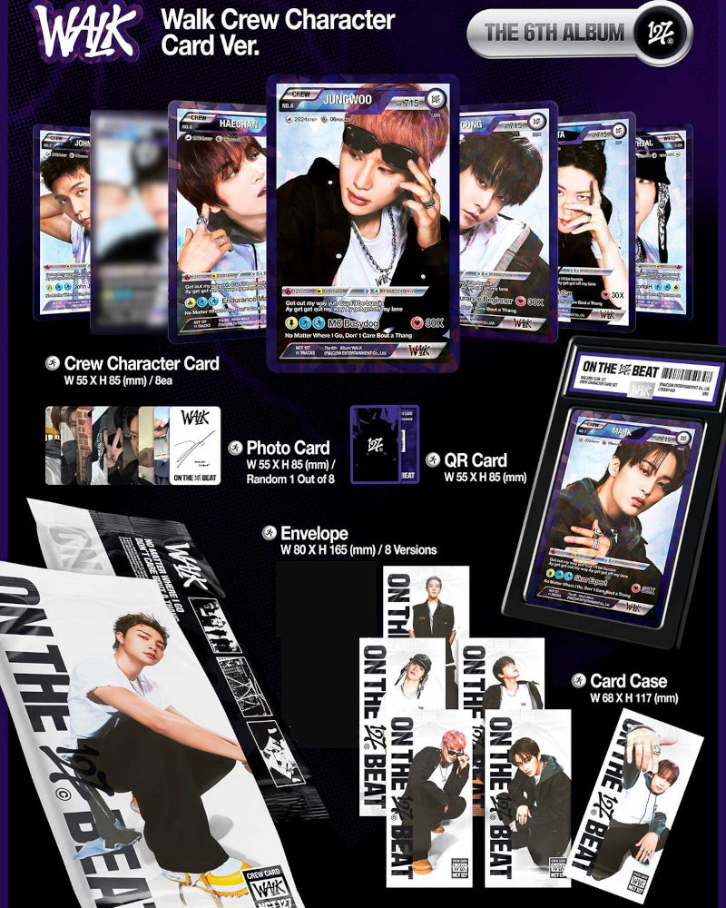 NCT 127 - 6TH FULL ALBUM [WALK] (Walk Crew Character Card Ver.) (7 Versions)