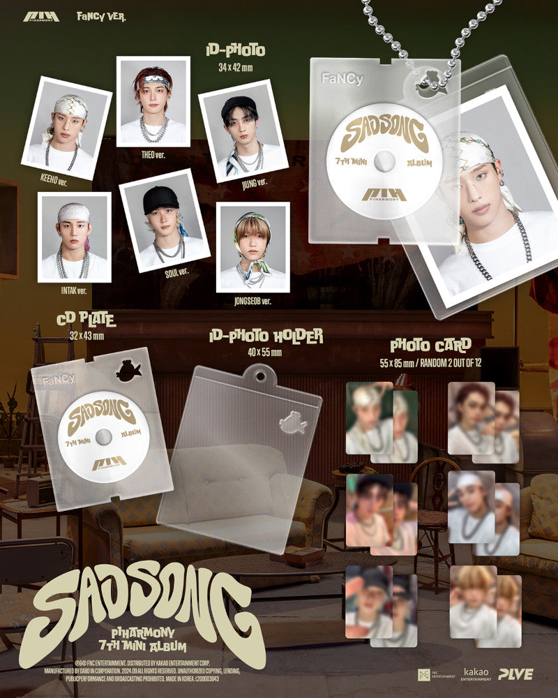 P1Harmony - 7th Mini Album [SAD SONG] (FANCY/PLVE Ver.) (6 Versions)