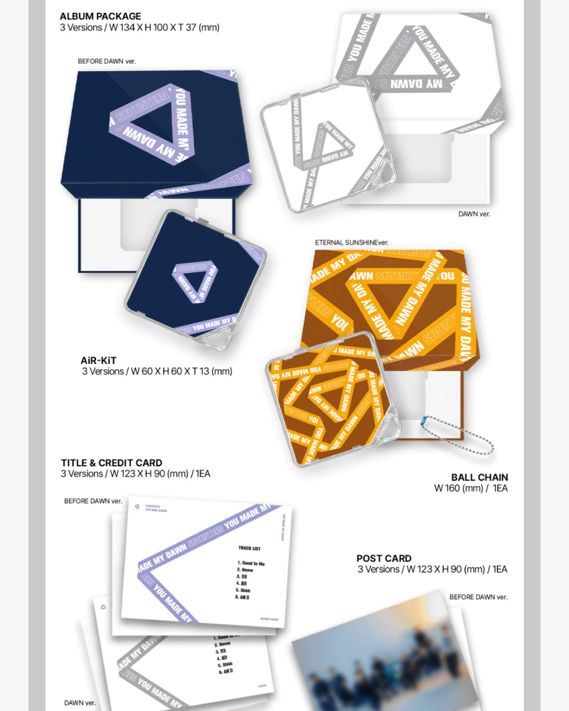 SEVENTEEN - 6TH MINI ALBUM [YOU MADE MY DAWN] (KiT Ver.) (3 Versions)